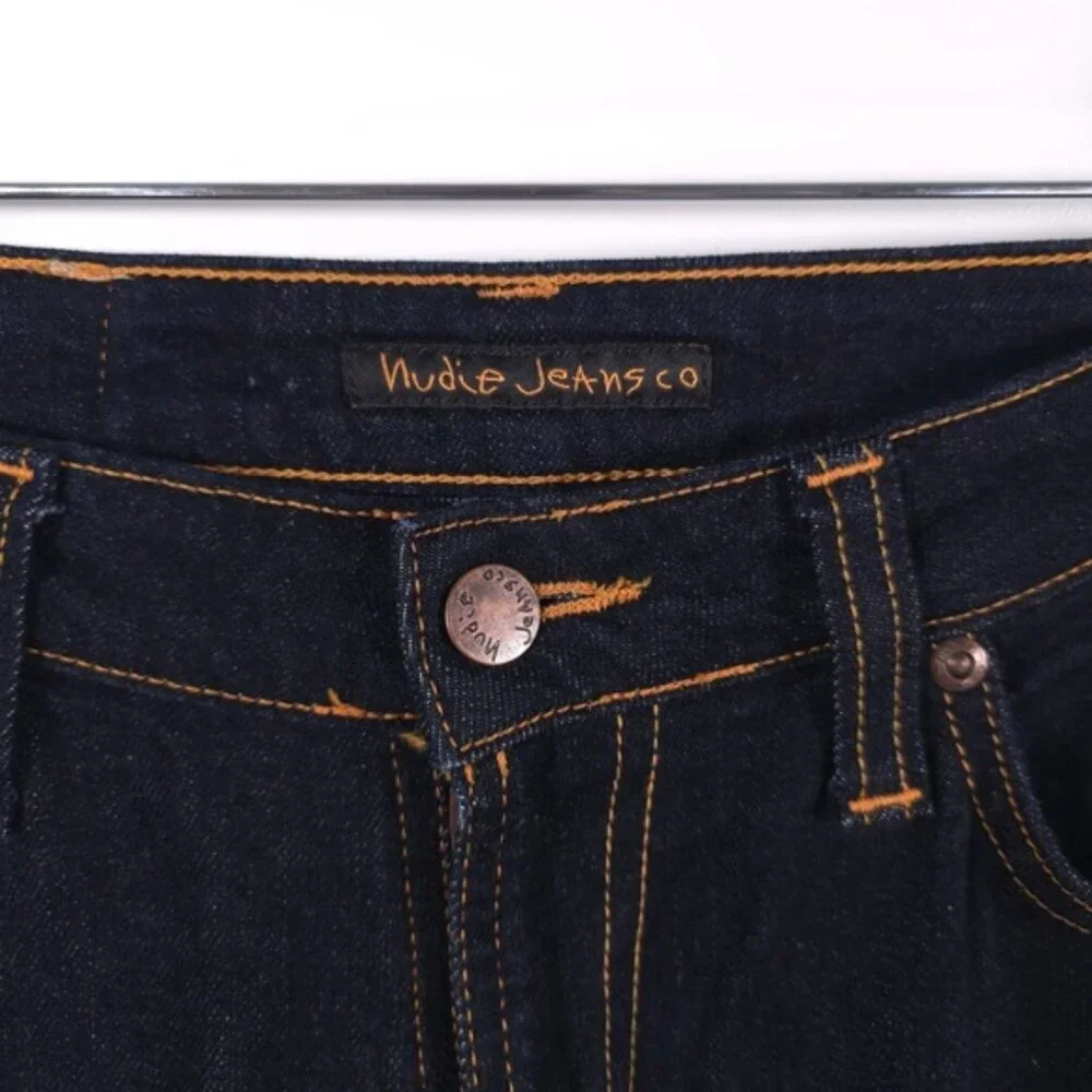 Nudie‎ Jeans ORGANIC COTTON Skinny Lin Dry Deep Orange 1005149 Size 30x30